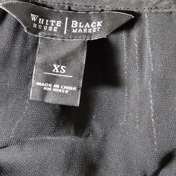 WHBM Black cap flutter sleeve lightweight top size XS - Picture 4 of 8